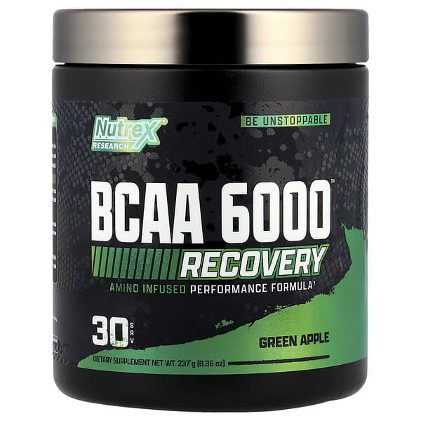BCAA 6000™ Recovery, Green Apple, 8.36 oz (237 g)