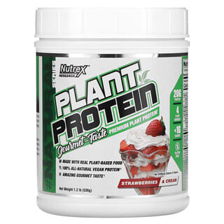 Nutrex Research, Natural Series, Plant Protein, Strawberries & Cream, 1.2 lb (536 g)