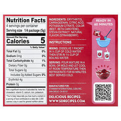 Gelatin Free Jel Dessert, Sugar Free, Strawberry, 0.7 oz (20 g)