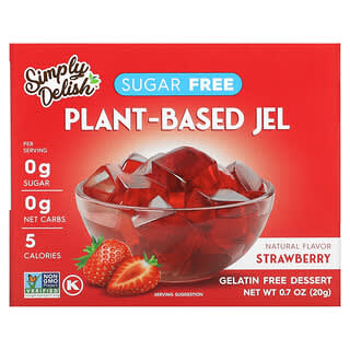 Natural Simply Delish, Natural Jel 甜點，草莓味，0.7 盎司（20 克）