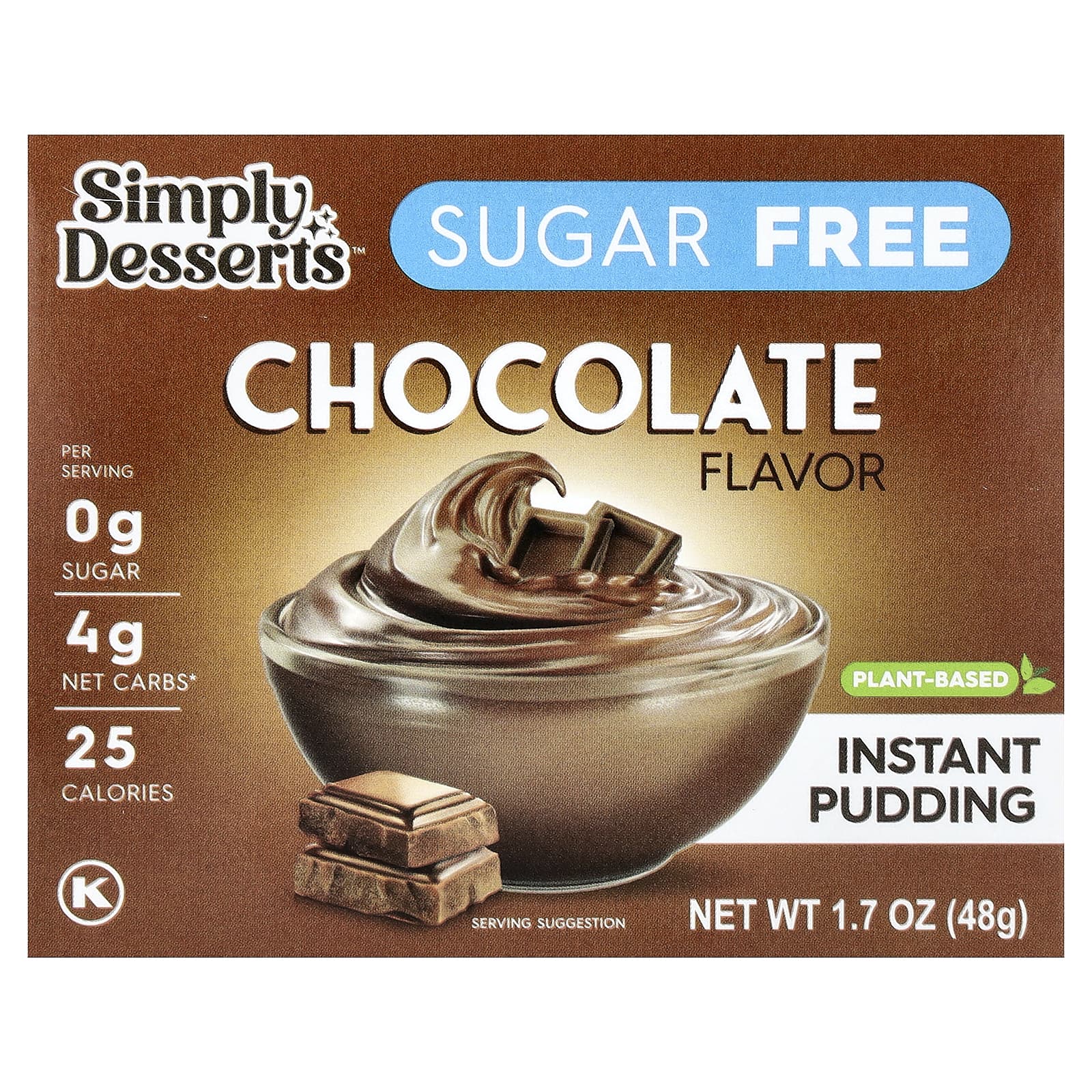 puddingページ Plant-Based Instant Pudding, Chocolate, 1.7 oz (48 g)