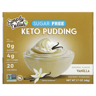 Natural Simply Delish, Natural Instant Keto Pudding, Vanilla, 1.7 oz (48 g)