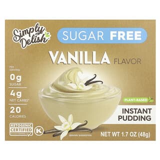 Natural Simply Delish, Natural Instant Keto Pudding, Vanilla, 1.7 oz (48 g)