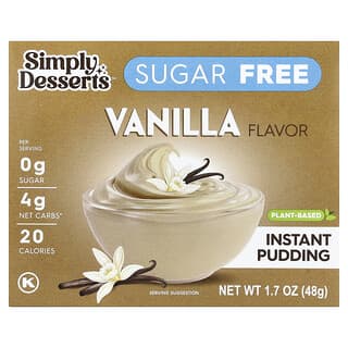 Simply Desserts, Натуральный пудинг быстрого приготовления, ваниль, 48 г (1,7 унции)