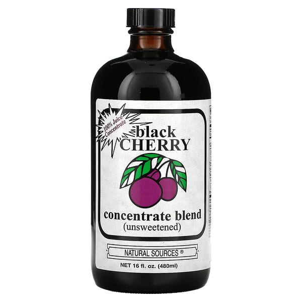 Natural Sources‏, תערובת תרכיזי דובדבן שחור, לא ממותק, 480 מ"ל (16 אונקיות נוזל) (פריט שאינו נמכר עוד באתר)