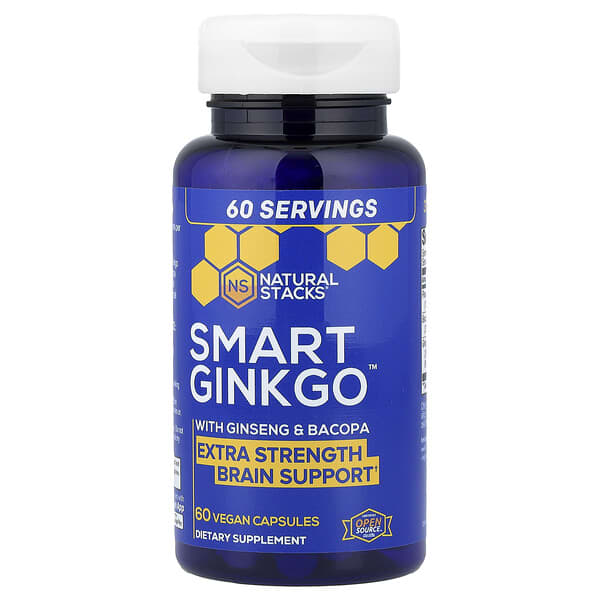 Natural Stacks, Smart Ginkgo™, 60 Vegan Capsules — product photo 1