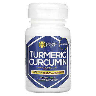 Natural Stacks, Turmeric Curcumin with Coconut Oil, 60 Softgels