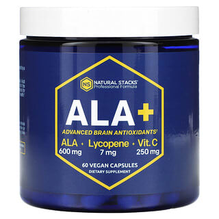 Natural Stacks, ALA + antioxidantes cerebrales avanzados, 60 cápsulas veganas