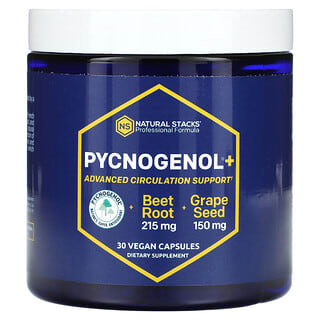 Natural Stacks, Pycnogenol +, 30 cápsulas veganas