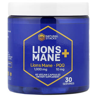 Natural Stacks, Lion's Mane™ With PQQ, 60 Vegan Capsules