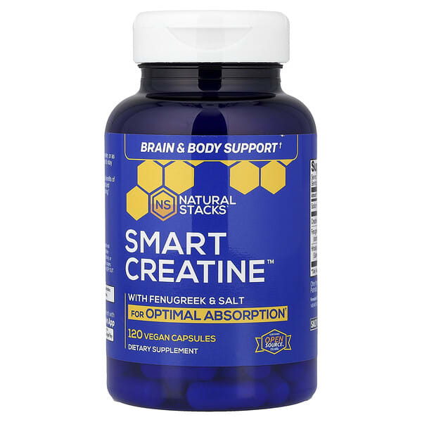 Natural Stacks, Smart Creatine™, 베지 캡슐 120정