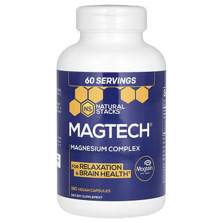 Natural Stacks, Magtech, Magnesium Complex, 180 Vegan Capsules