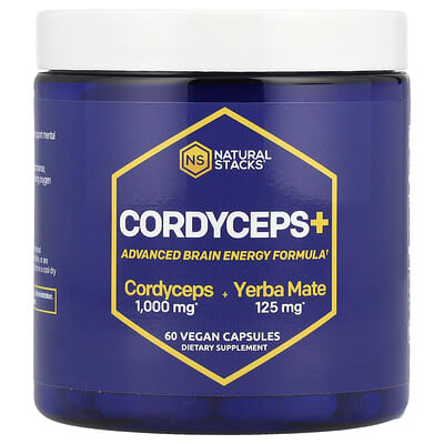 Natural Stacks, Cordyceps+, 60 Vegetarian Capsules