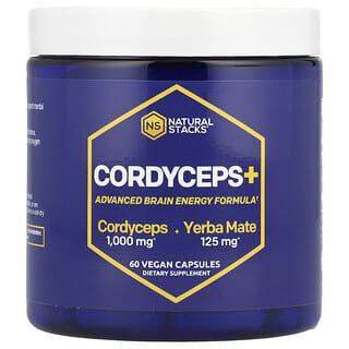 Natural Stacks, Cordyceps+, 60 cápsulas veganas