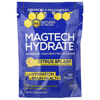 Natural Stacks, Magtech® Hydrate, Citrus Splash, 14 tyčiniek, každé po 7,5 g