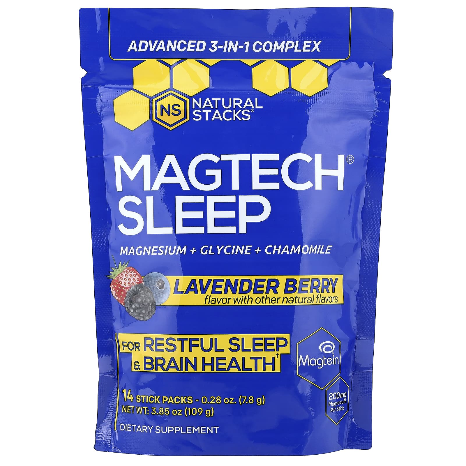 Natural Stacks, Magtech® Sleep, лаванда, 14 пакетиков по 7,8 г (0,28 унции)