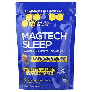 Natural Stacks, MagTech® Sleep, ягоды лаванды, 14 стик-пакетов по 7,8 г (0,28 унции)