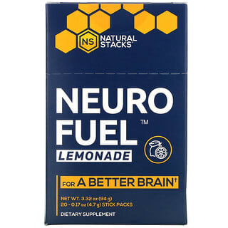 Natural Stacks, Neuro Fuel，柠檬水，20 支，每支 0.17 盎司（4.7 克）