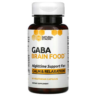 Natural Stacks, Gaba Brain Food, 60 Vegetarian Capsules