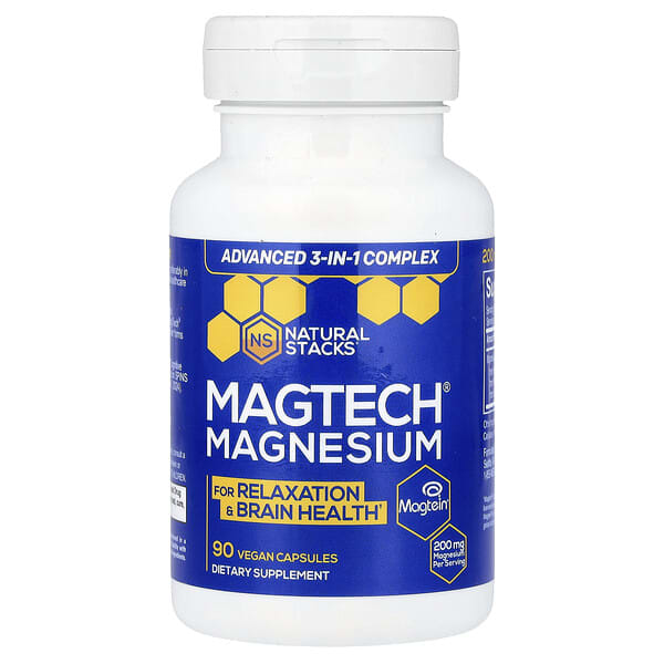 Natural Stacks MagTech®, Magnesium, 90 Vegan Capsules (66.6 mg per Capsule)