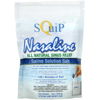 Squip, Solución salina nasal, Sal, 340 g (12 oz)