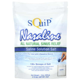 Squip, Nasaline（ナサリン）、生理食塩水用精製塩、340g（12オンス）