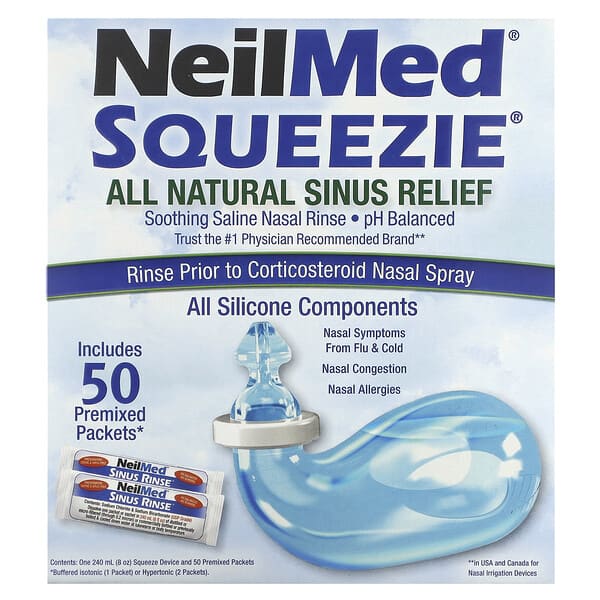 Squip, NeilMed Squeezie, All Natural Sinus Relief, 1 Kit