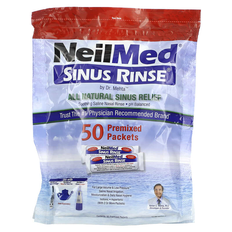 NeilMed Sinus Rinse All Natural Soothing Saline Nasal Rinse