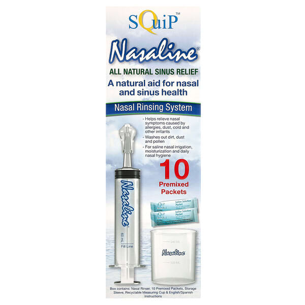 Squip, Nasaline, Nasal Rinsing System, 1 Kit