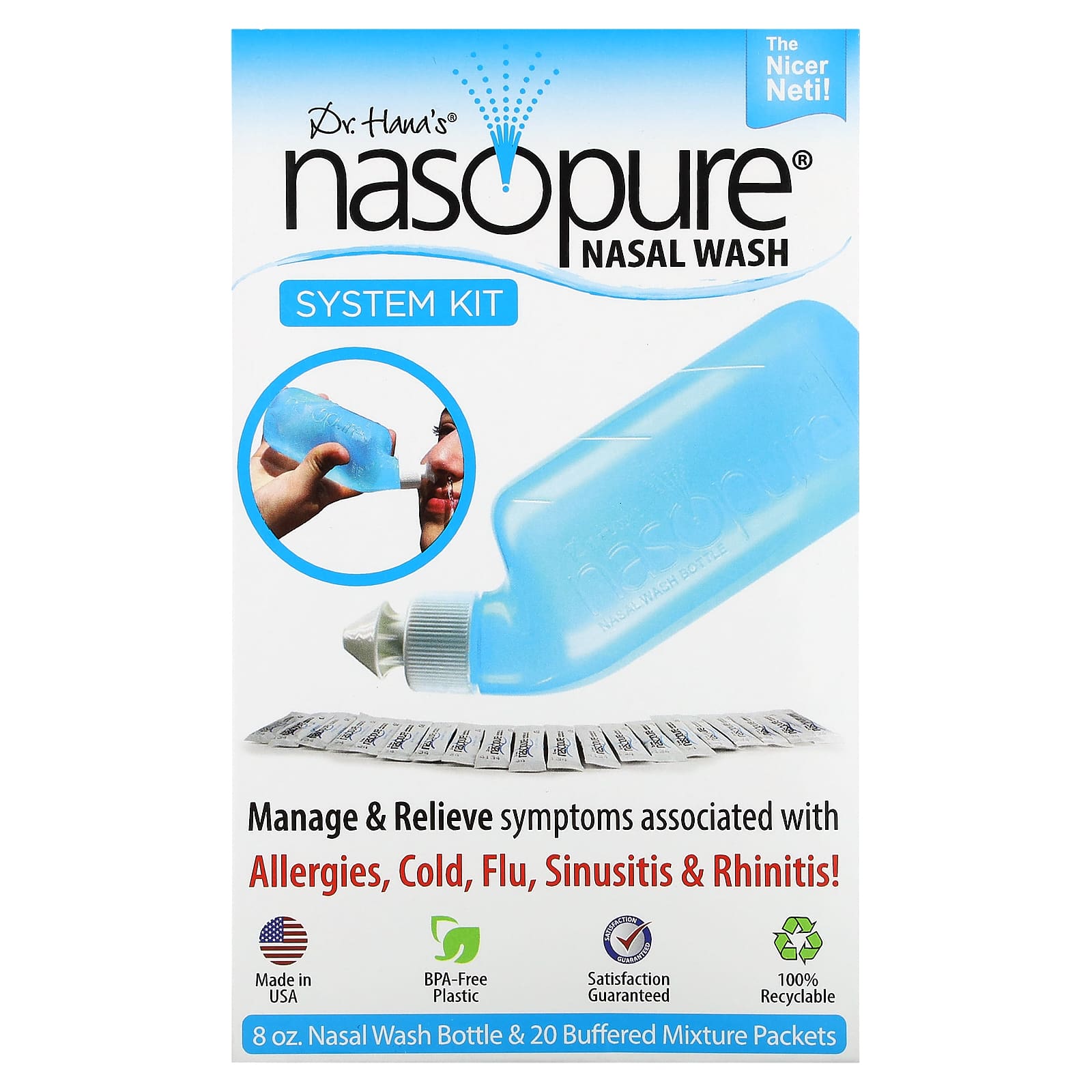 Neilmed Sinus Rinse Starter Kit - lavador nasal C/10 Sobres :  : Salud y Cuidado Personal