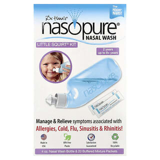 Nasopure, Enjuague nasal, Kit Little Squirt, De 2 a 102 años en adelante, 1 kit