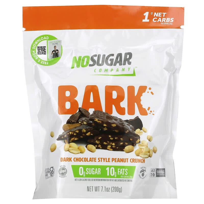 バーク、ダークチョコレートスタイル ピーナッツクランチ、200g