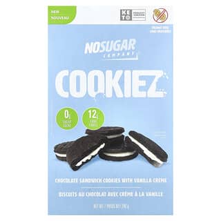 No Sugar Company, Cookiez, шоколадное печенье-сэндвич с ванильным кремом, 240 г