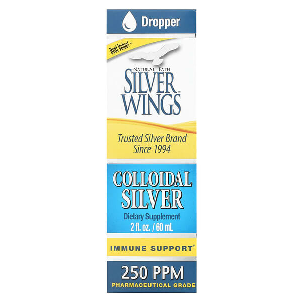 Natural Path Silver Wings (ناتروال باث سيلفر وينغز)‏, Colloidal Silver، ‏250 جزء في المليون، 2 أونصة سائلة (60 مل)
