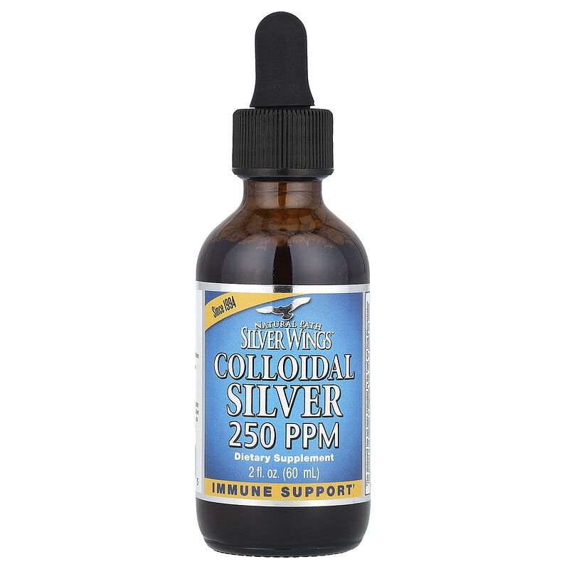 Colloidal Silver（コロイダルシルバー）、250ppm、60ml（2液量オンス）