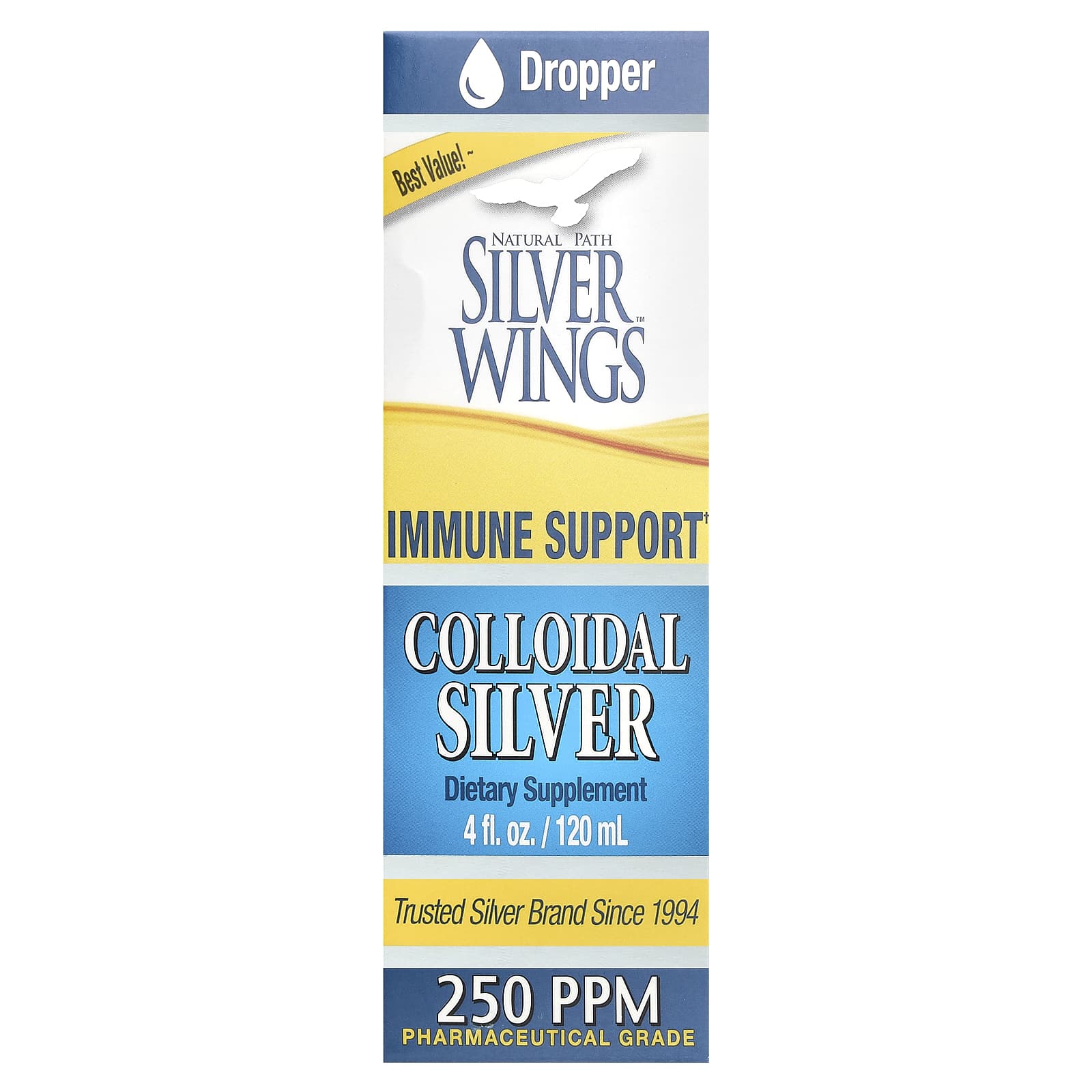 Colloidal Silver（コロイダルシルバー）、250ppm、120ml（4液量オンス）