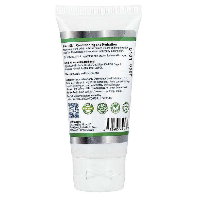 Silver, Aloe Vera Gel with Tea Tree Oil, 1.5 oz (42.5 g)