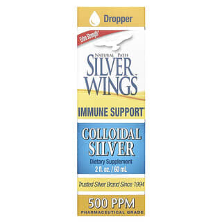 Natural Path Silver Wings, Plata coloidal, 500 PPM, 60 ml (2 oz. Líq.)