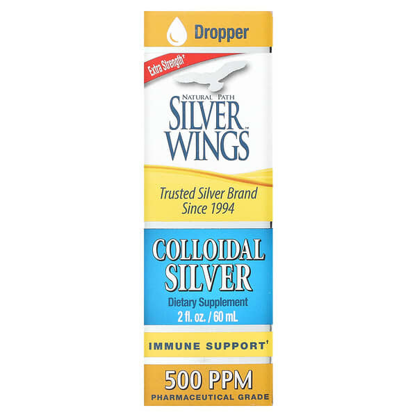 Natural Path Silver Wings, Prata Coloidal, 500 PPM, 60 ml (2 fl oz)