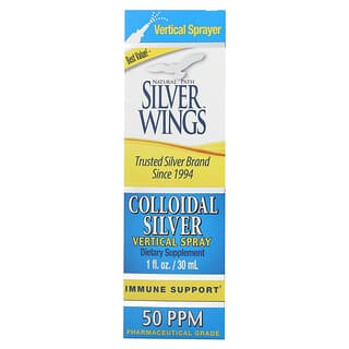 Natural Path Silver Wings, Colloidal Silver Vertical Spray, 50 PPM, 1 fl oz (30 ml)