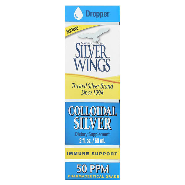 Natural Path Silver Wings, コロイド銀、50PPM、60ml（2液量オンス）