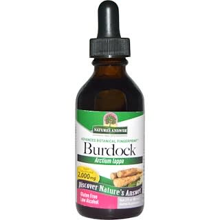 Nature's Answer, Bardana, contenido bajo de alcohol, 2000 mg, 2 oz líquidas (60 ml)