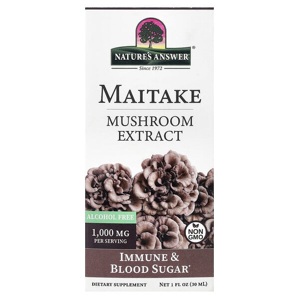 Nature's Answer, Maitake Mushroom Extract, Alcohol Free, 1 fl oz (30 ml) — product photo 1
