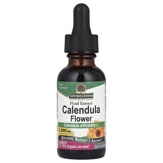 Nature's Answer, Calendula Flower, Fluid Extract, Lowest Alcohol, 1,000 mg, 1 fl oz (30 ml)