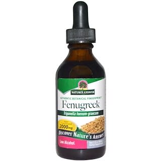 Nature's Answer, Fenugreek, Low Alcohol, 2000 mg, 2 fl oz (60 ml)