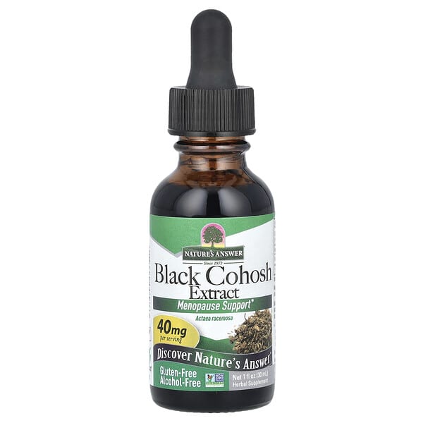 Nature's Answer Black Cohosh Extract, Alcohol-Free, 40 mg, 1 fl oz (30 ml)