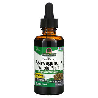 Nature's Answer, Ashwagandha entier, Extrait liquide, Sans alcool, 2000 mg, 60 ml