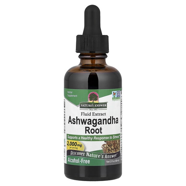 Nature's Answer, Ashwagandha Root, Fluid Extract, Alcohol-Free, 2 fl oz (60 ml) — product photo 1