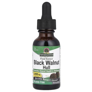 Nature's Answer, Black Walnut Hull, Fluid Extract, Alcohol-Free, 2,000 mg, 1 fl oz (30 mL)