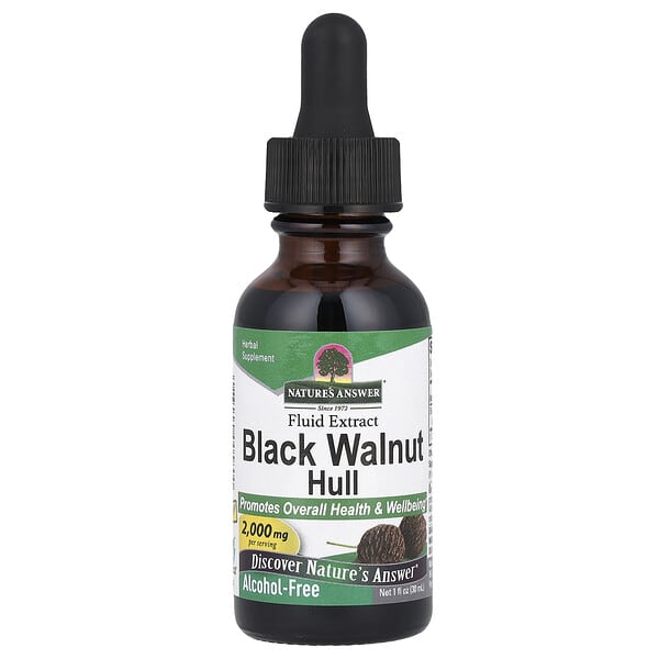 Black Walnut Hull, Fluid Extract, Alcohol-Free, 2,000 mg, 1 fl oz (30 mL)